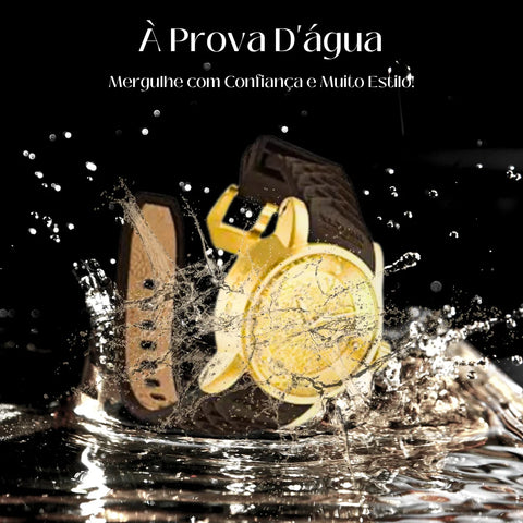 Relógio Masculino Invicta Yakuza Banhado a Prata e Ouro 18K