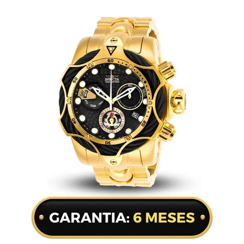 Relógio masculino Invicta Venom Banhado a Ouro 18K